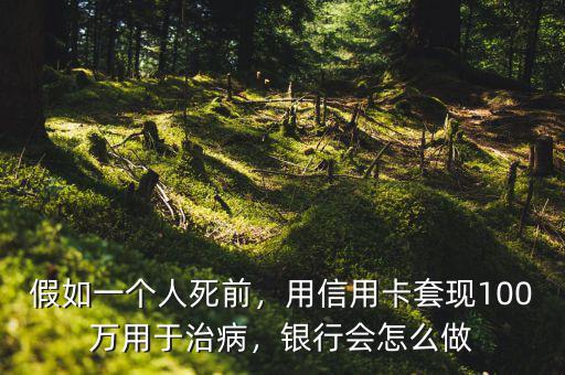 假如一個人死前，用信用卡套現100萬用于治病，銀行會怎么做