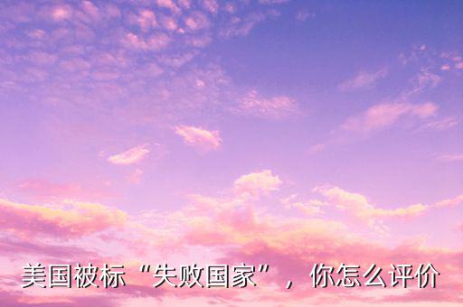 美國被標(biāo)“失敗國家”，你怎么評價(jià)