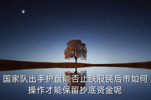國(guó)家隊(duì)出手護(hù)盤能否止跌股民后市如何操作才能保留抄底資金呢