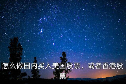 怎么做國(guó)內(nèi)買(mǎi)入美國(guó)股票，或者香港股票