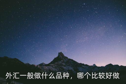 外匯一般做什么品種，哪個比較好做