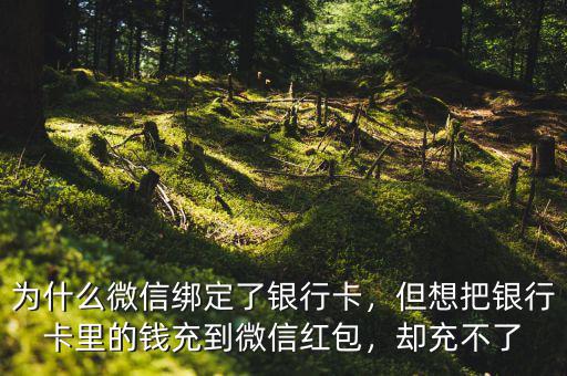 為什么微信綁定了銀行卡，但想把銀行卡里的錢充到微信紅包，卻充不了
