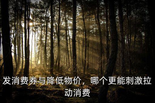 發(fā)消費券與降低物價，哪個更能刺激拉動消費