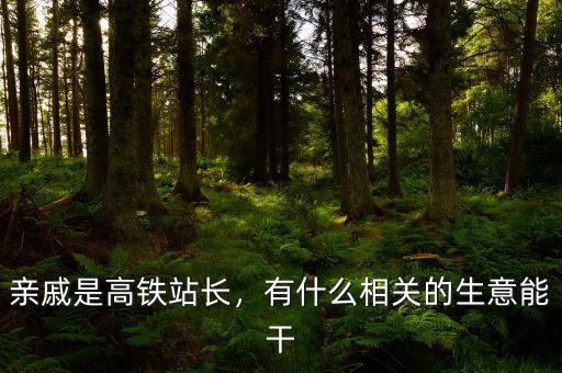 親戚是高鐵站長(zhǎng)，有什么相關(guān)的生意能干