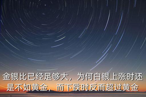 金銀比已經(jīng)足夠大，為何白銀上漲時(shí)還是不如黃金，而下跌時(shí)反而超過黃金