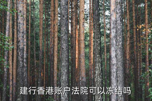 建行香港賬戶法院可以凍結嗎
