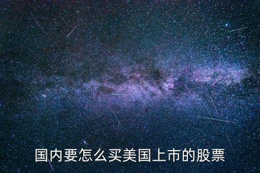 國內要怎么買美國上市的股票