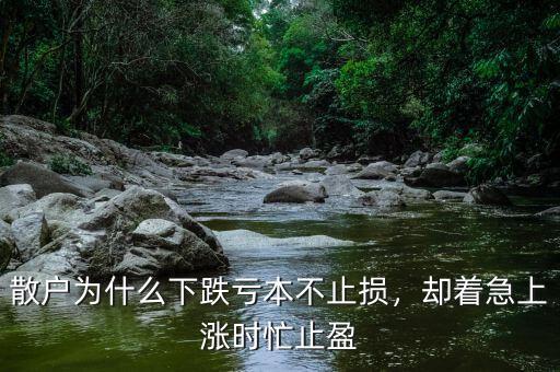 散戶為什么下跌虧本不止損，卻著急上漲時忙止盈