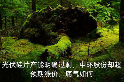 光伏硅片產(chǎn)能明確過剩，中環(huán)股份卻超預期漲價，底氣如何