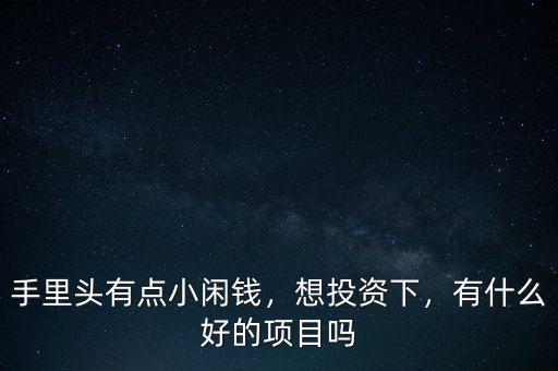 手里頭有點(diǎn)小閑錢，想投資下，有什么好的項(xiàng)目嗎