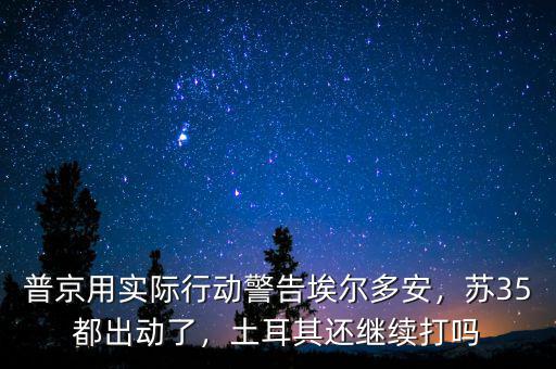 普京用實際行動警告埃爾多安，蘇35都出動了，土耳其還繼續(xù)打嗎