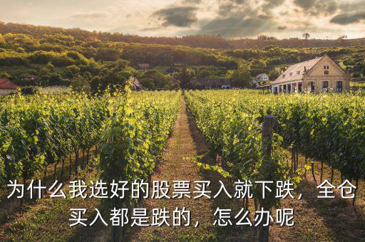 為什么我選好的股票買入就下跌，全倉買入都是跌的，怎么辦呢