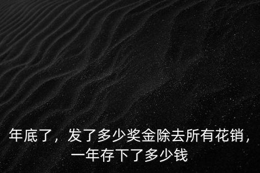 年底了，發(fā)了多少獎金除去所有花銷，一年存下了多少錢