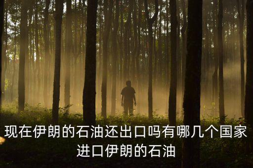 現(xiàn)在伊朗的石油還出口嗎有哪幾個國家進(jìn)口伊朗的石油