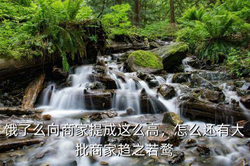 餓了么向商家提成這么高，怎么還有大批商家趨之若鶩