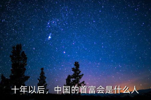 十年以后，中國的首富會是什么人