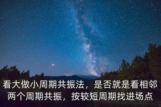 看大做小周期共振法，是否就是看相鄰兩個(gè)周期共振，按較短周期找進(jìn)場(chǎng)點(diǎn)