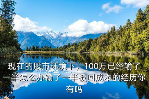 現(xiàn)在的股市環(huán)境下，100萬已經(jīng)輸了一半怎么辦輸了一半扳回成本的經(jīng)歷你有嗎