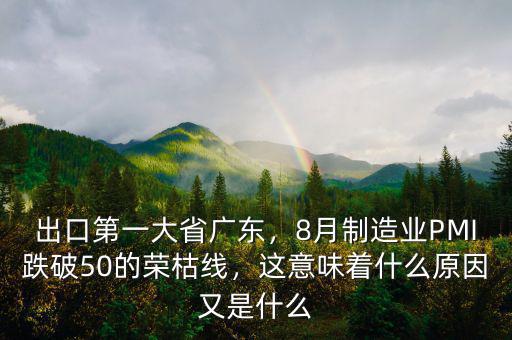 出口第一大省廣東，8月制造業(yè)PMI跌破50的榮枯線，這意味著什么原因又是什么