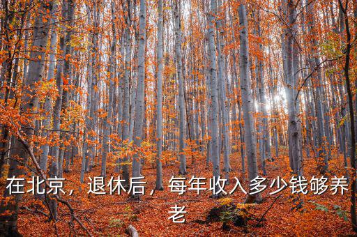 在北京，退休后，每年收入多少錢夠養(yǎng)老