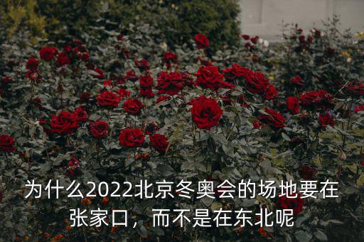 為什么2022北京冬奧會的場地要在張家口，而不是在東北呢