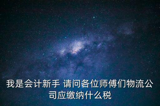 我是會(huì)計(jì)新手 請(qǐng)問各位師傅們物流公司應(yīng)繳納什么稅
