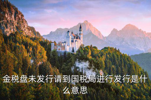 稅控發(fā)行是什么意思，金稅盤(pán)未發(fā)行請(qǐng)到國(guó)稅局進(jìn)行發(fā)行是什么意思