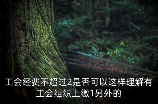 工會(huì)經(jīng)費(fèi)為什么收4，工會(huì)經(jīng)費(fèi)不超過2是否可以這樣理解有工會(huì)組織上繳1另外的