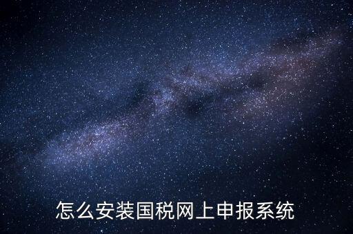 南陽(yáng)國(guó)稅申報(bào)需要下載什么系統(tǒng)，怎么安裝國(guó)稅網(wǎng)上申報(bào)系統(tǒng)