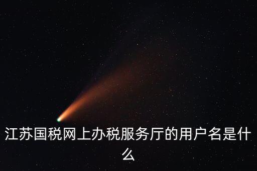 網(wǎng)上辦稅用戶名是什么，江蘇國稅網(wǎng)上辦稅服務(wù)廳的用戶名是什么