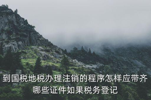 注銷地稅需要帶什么手續(xù)，公司注銷去地稅要帶什么材料