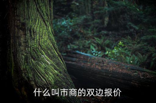 什么是雙邊定價，什么叫市商的雙邊報價