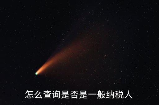 怎么查詢(xún)是否是一般納稅人