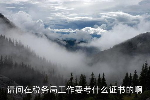 地稅局上班要什么證書(shū)，請(qǐng)問(wèn)在稅務(wù)局工作要考什么證書(shū)的啊