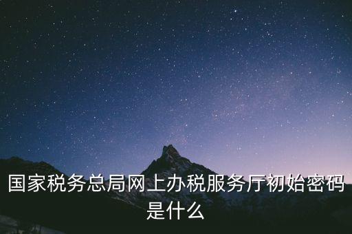 國稅申報原始密碼是什么意思，國稅第一次網(wǎng)上申報的登陸密碼是什么