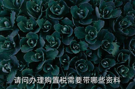 購置稅辦理需要什么，購買車輛購置稅需要哪些手續(xù)