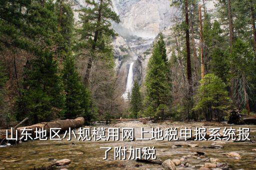山東地區(qū)小規(guī)模用網上地稅申報系統(tǒng)報了附加稅
