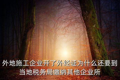 外經(jīng)證為什么要繳銷，到國稅開的外行證為什么要去撤銷
