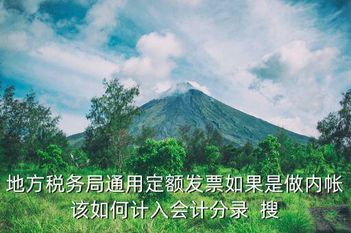 地方稅務(wù)局定額發(fā)票計入什么科目，局通用定額發(fā)票應(yīng)該記在哪個會計科目里