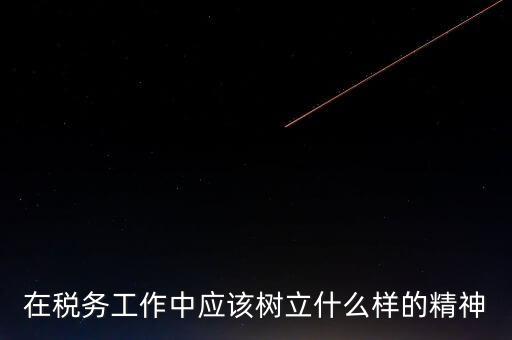 樹(shù)立國(guó)稅人什么形象，在稅務(wù)工作中應(yīng)該樹(shù)立什么樣的精神