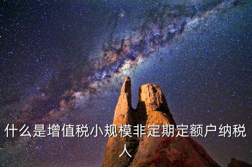 非定期定額報(bào)是什么意思，什么是增值稅小規(guī)模非定期定額戶納稅人