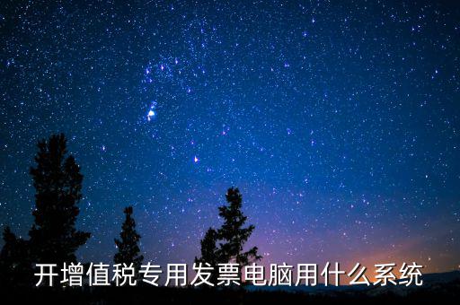 開增值稅專用發(fā)票電腦用什么系統(tǒng)
