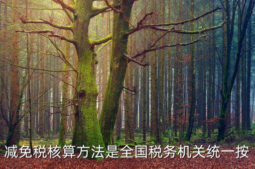 減免稅核算方法是全國(guó)稅務(wù)機(jī)關(guān)統(tǒng)一按