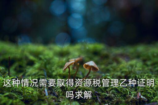 資源稅乙種證明是什么，混凝土公司購買砂石需要開具資源稅乙種證明嗎