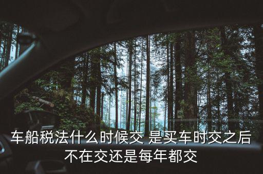 每年什么時候買車船稅，車船稅什么時候交比如要交2017年的是2016年12月31日前交還是
