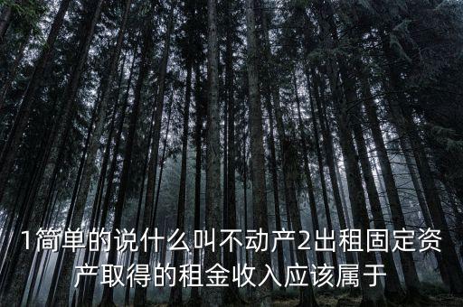 什么是不動產(chǎn)經(jīng)營租賃，不動產(chǎn)租賃不屬于銷售不動產(chǎn)的征稅范圍  正確 錯誤