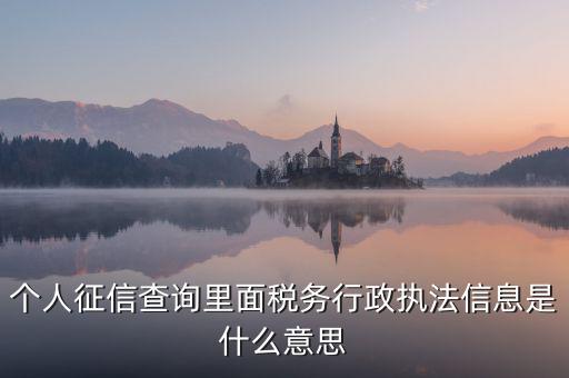 稅務(wù)負(fù)面清單指什么，個人征信查詢里面稅務(wù)行政執(zhí)法信息是什么意思