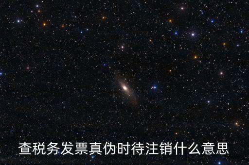 查稅務(wù)發(fā)票真?zhèn)螘r待注銷什么意思