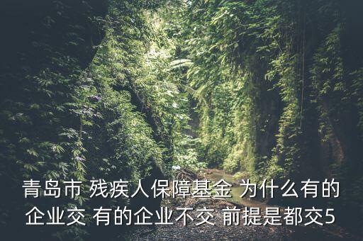 為什么要交殘疾人就業(yè)保障金，一般什么情況下繳納殘保金