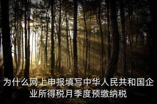 為什么預(yù)繳 申報表，企業(yè)所得稅預(yù)繳納稅申報表為什么分A表B表